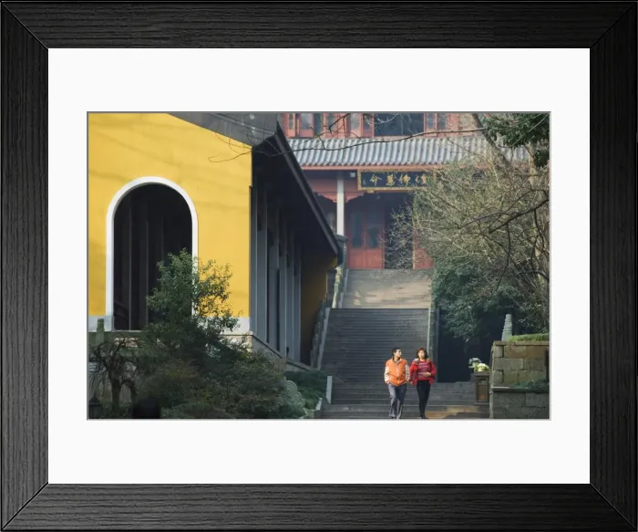 Framed Print : People visiting Lingyin Temple built in AD 326 in Lingyin Temple Forest Park Framed Print : People visiting Lingyin Temple built in AD 326 in Lingyin Temple Forest Park