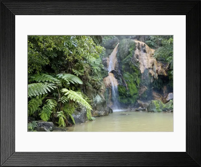 Framed Print : Caldeira Velha hot waterfalls, Sao Miguel Island, Azores, Portugal, Europe Framed Print : Caldeira Velha hot waterfalls, Sao Miguel Island, Azores, Portugal, Europe