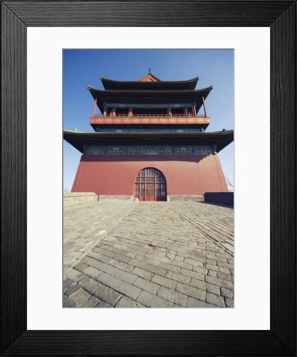 Framed Print : The Drum Tower, a later Ming dynasty version originally built in 1273 marking the centre of the old Mongol capital, Beijing Framed Print : The Drum Tower, a later Ming dynasty version originally built in 1273 marking the centre of the old Mongol capital, Beijing