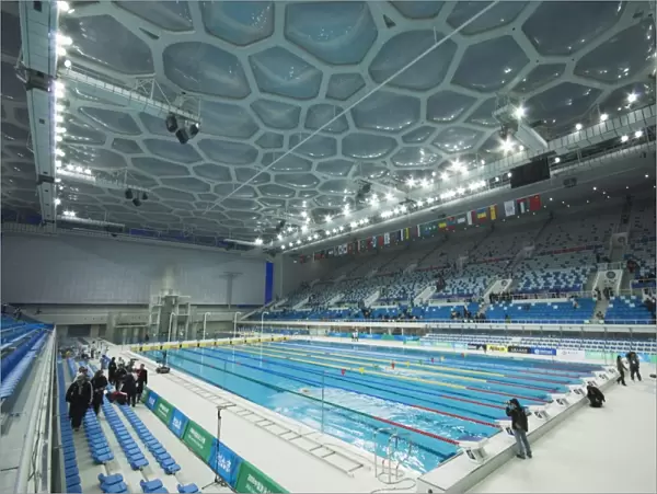 The Water Cube National Aquatics Center swimming arena in the Olympic Park