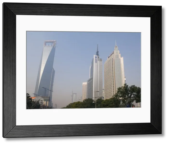 Framed Print : Modern skyscrapers and mainland Chinas highest building, the International Finance Center in Pudong New Area, Shanghai Framed Print : Modern skyscrapers and mainland Chinas highest building, the International Finance Center in Pudong New Area, Shanghai