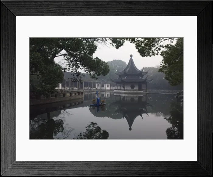 Framed Print : A pagoda reflected in the water at West Garden Buddhist Temple, Suzhou Framed Print : A pagoda reflected in the water at West Garden Buddhist Temple, Suzhou