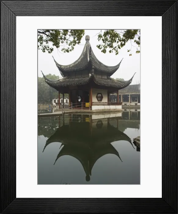 Framed Print : A pagoda reflected in the water at West Garden Buddhist Temple, Suzhou Framed Print : A pagoda reflected in the water at West Garden Buddhist Temple, Suzhou