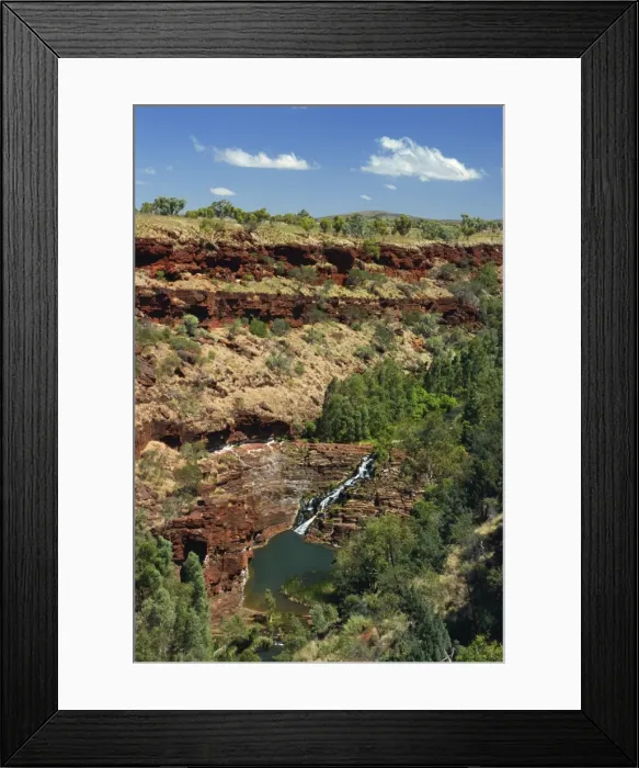 Framed Print : Fortescue Falls, Karijini National Park, Pilbara, Western Australia, Australia, Pacific Framed Print : Fortescue Falls, Karijini National Park, Pilbara, Western Australia, Australia, Pacific