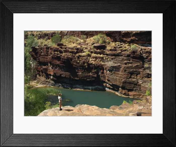 Framed Print : Fortescue Falls, Karijini National Park, Pilbara, Western Australia, Australia, Pacific