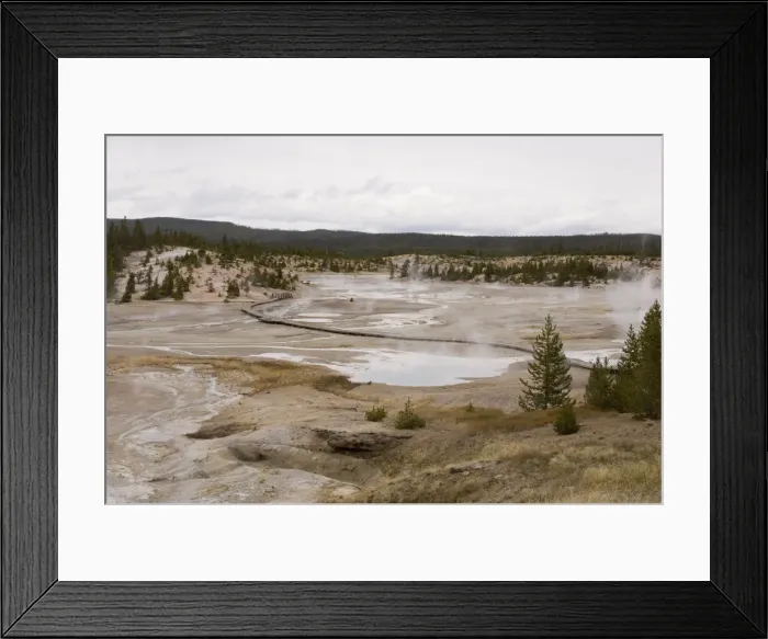 Framed Print : Norris Geyser Basin, Yellowstone National Park, UNESCO World Heritage Site