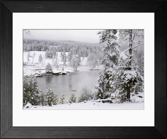 Framed Print : Yellowstone River in winter, Yellowstone National Park, UNESCO World Heritage Site Framed Print : Yellowstone River in winter, Yellowstone National Park, UNESCO World Heritage Site