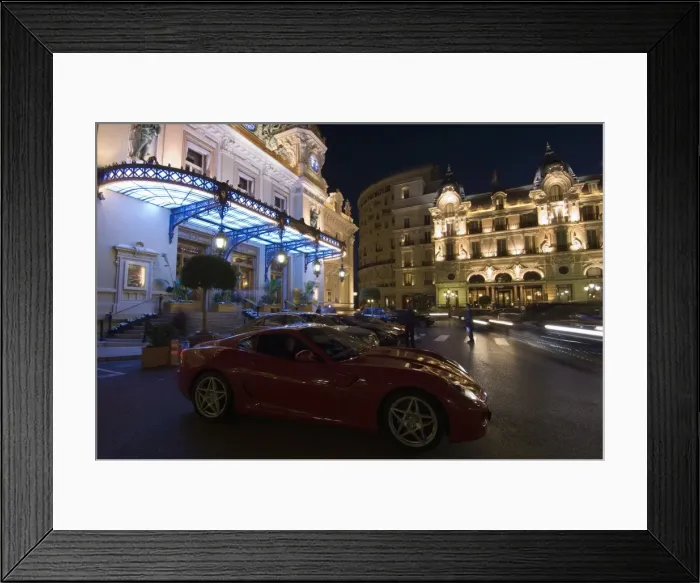 Framed Print : Place du Casino at dusk, Monte Carlo, Monaco, Europe