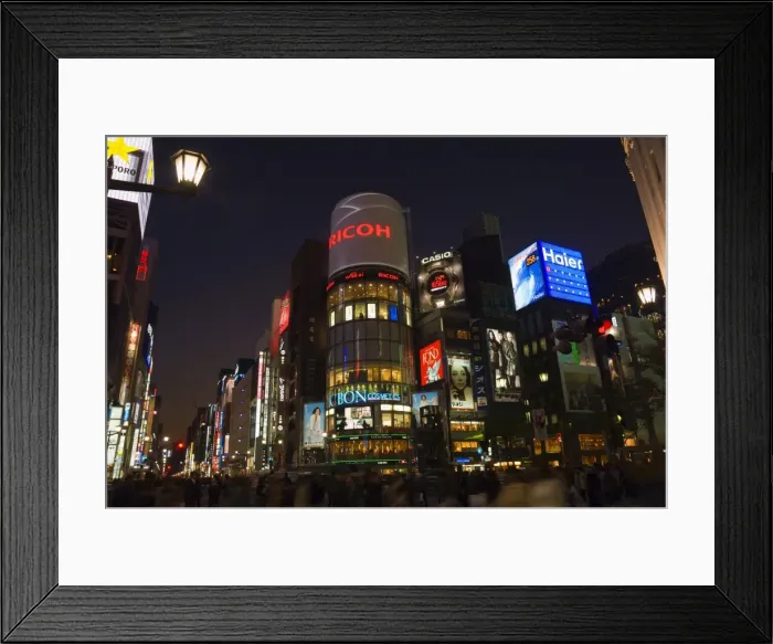 Framed Print : Ginza Shopping District at dusk, Tokyo, Central Honshu (Chubu), Japan, Asia Framed Print : Ginza Shopping District at dusk, Tokyo, Central Honshu (Chubu), Japan, Asia