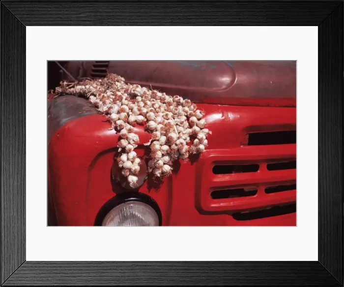 Framed Print : Garlic and old truck, Cuba, West Indies, Central America Framed Print : Garlic and old truck, Cuba, West Indies, Central America