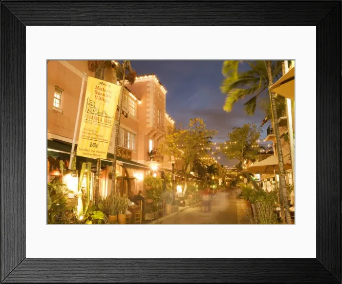 Framed Print : Espanola Way, Miami Beach, Florida, United States of America, North America Framed Print : Espanola Way, Miami Beach, Florida, United States of America, North America