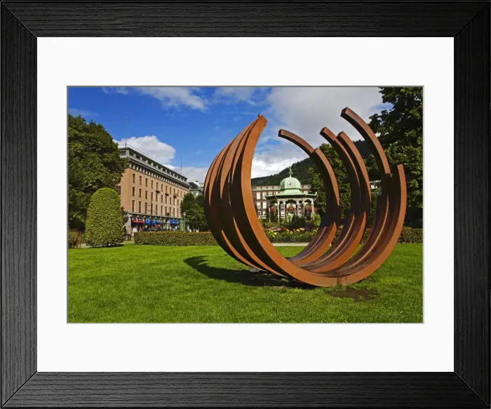 Framed Print : Sculpture outside the West Norway Museum of Decorative Art, Bergen, Norway Framed Print : Sculpture outside the West Norway Museum of Decorative Art, Bergen, Norway