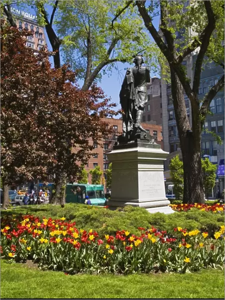 Marquis de Lafayette statue in Union Square, Midtown Manhattan, New York City