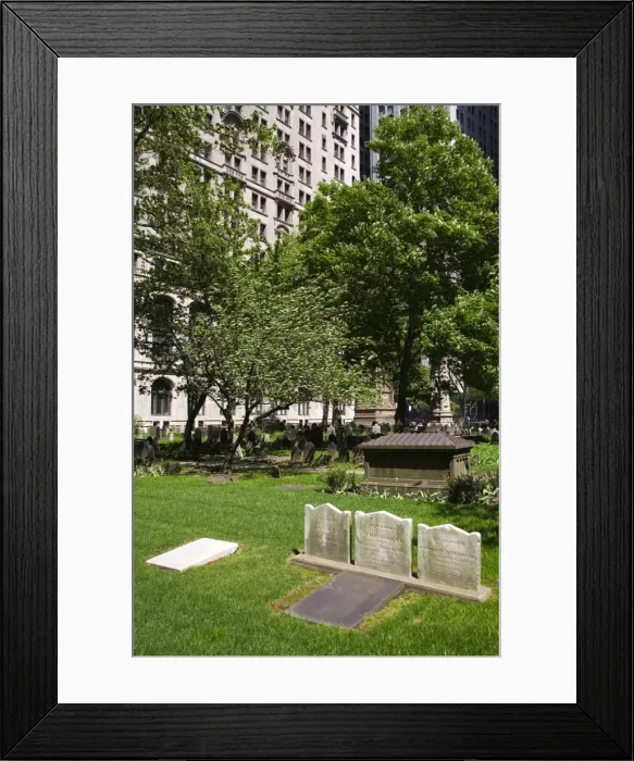 Framed Print : Trinity Church Graveyard, Lower Manhattan, New York City, New York, United States of America Framed Print : Trinity Church Graveyard, Lower Manhattan, New York City, New York, United States of America