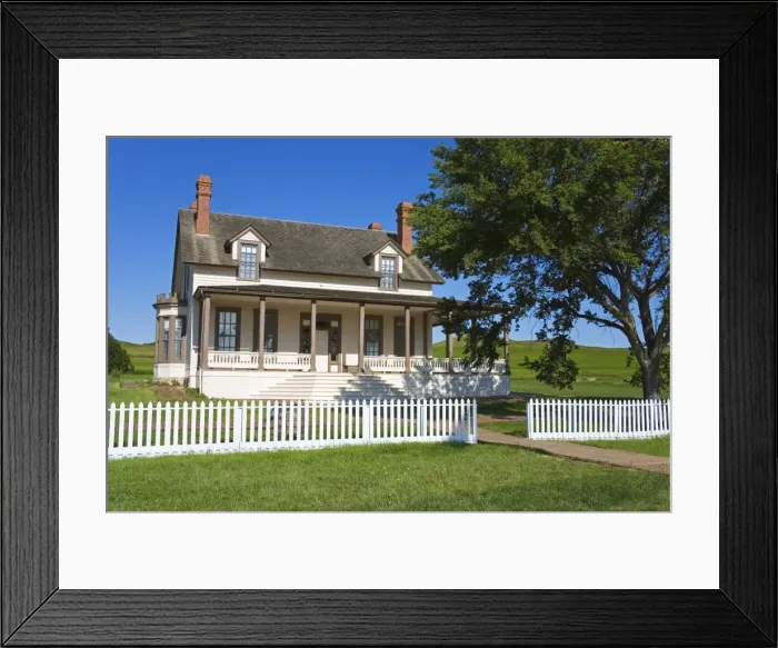 Framed Print : Custer House in Fort Lincoln State Park, Mandan, North Dakota, United States of America