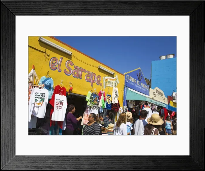 Framed Print : Stores, Ensenada City, Baja California, Mexico, North America Framed Print : Stores, Ensenada City, Baja California, Mexico, North America