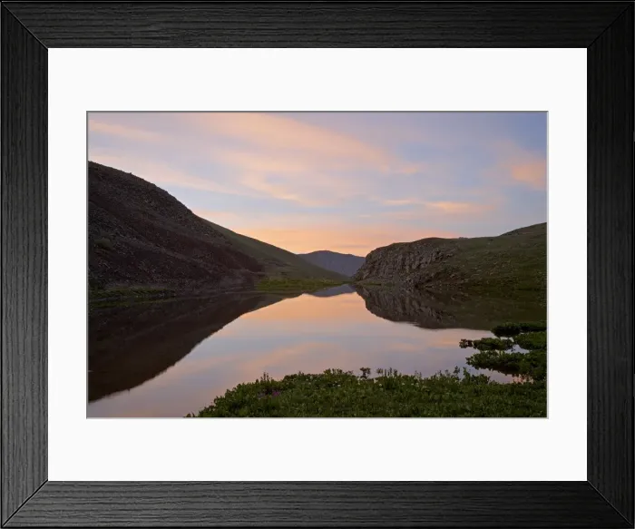 Framed Print : Sunrise reflection in a pond downstream of Clear Lake, San Juan National Forest Framed Print : Sunrise reflection in a pond downstream of Clear Lake, San Juan National Forest