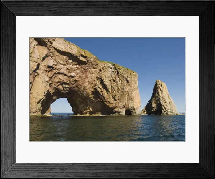 Framed Print : Perce Rock, Gaspe peninsula, province of Quebec, Canada, North America Framed Print : Perce Rock, Gaspe peninsula, province of Quebec, Canada, North America