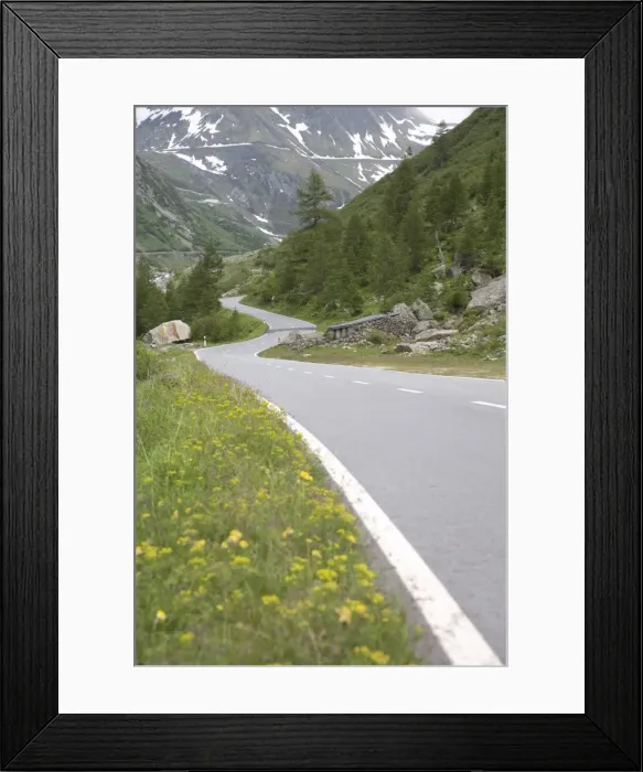 Framed Print : Road to Nufenen Pass, Canton Valais, Switzerland, Europe Framed Print : Road to Nufenen Pass, Canton Valais, Switzerland, Europe