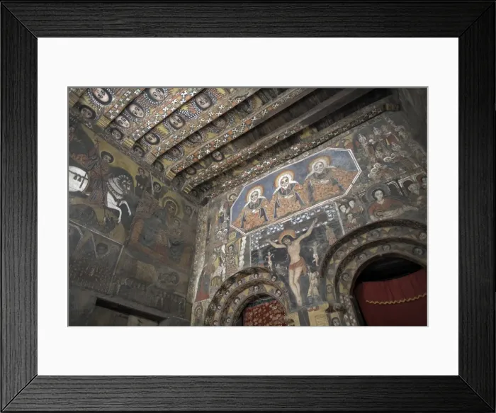 Framed Print : Some of Ethiopias finest ecclesiastical artwork adorns the walls of Debre Berhan Selassie Church, Gondar Framed Print : Some of Ethiopias finest ecclesiastical artwork adorns the walls of Debre Berhan Selassie Church, Gondar