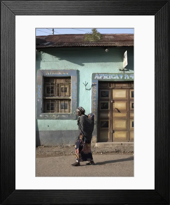 Framed Print : Early morning on the streets of Harar, Ethiopia, Africa Framed Print : Early morning on the streets of Harar, Ethiopia, Africa