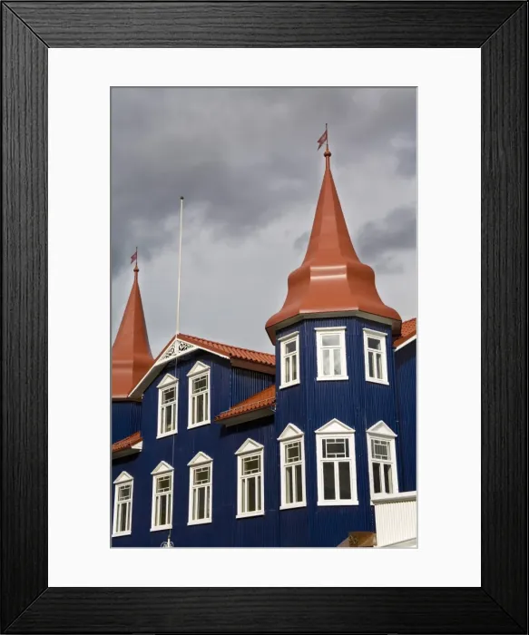 Framed Print : Architecture on Hafnarstr Street, Akureyri, Iceland, Polar Regions Framed Print : Architecture on Hafnarstr Street, Akureyri, Iceland, Polar Regions