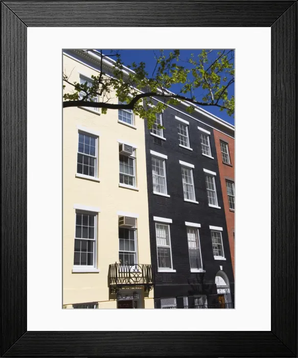 Framed Print : Brownstone houses on Sullivan Street, Greenwich Village, Downtown Manhattan Framed Print : Brownstone houses on Sullivan Street, Greenwich Village, Downtown Manhattan