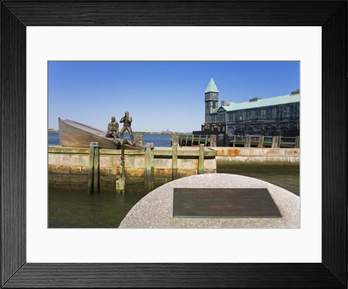 Framed Print : American Merchant Mariners Memorial in Battery Park, Lower Manhattan, New York City Framed Print : American Merchant Mariners Memorial in Battery Park, Lower Manhattan, New York City