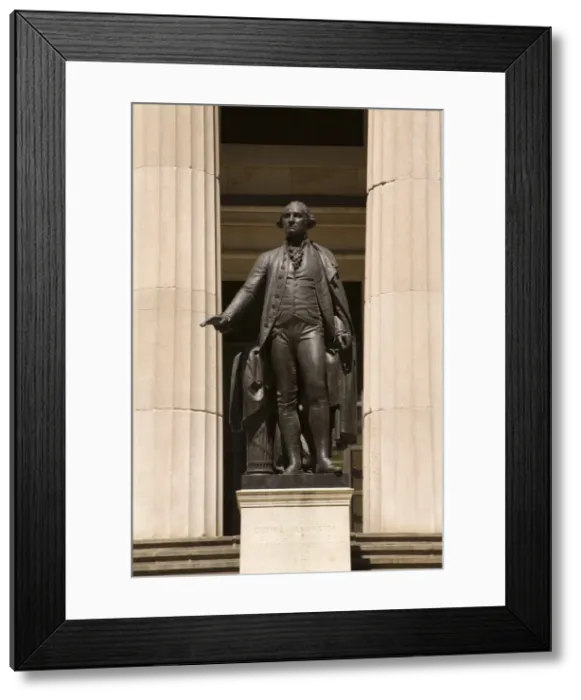 Framed Print : George Washington statue at Federal Hall, Lower Manhattan, New York City Framed Print : George Washington statue at Federal Hall, Lower Manhattan, New York City