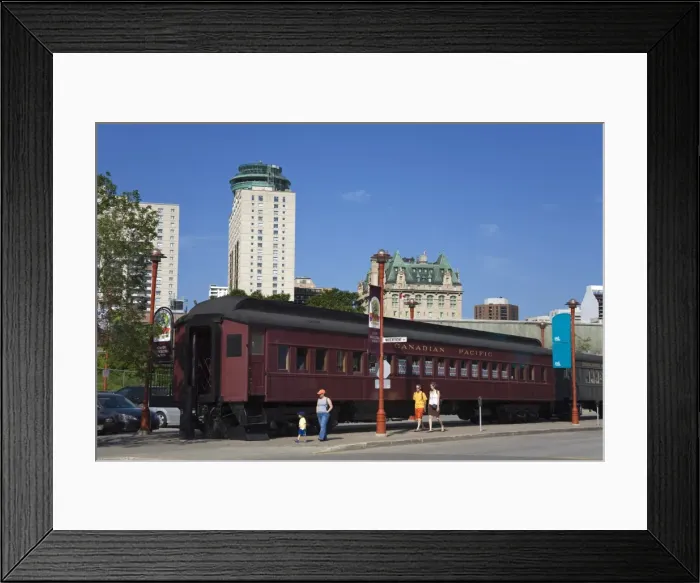 Framed Print : Rail Carriage in The Forks National Historic District, Winnipeg, Manitoba Framed Print : Rail Carriage in The Forks National Historic District, Winnipeg, Manitoba