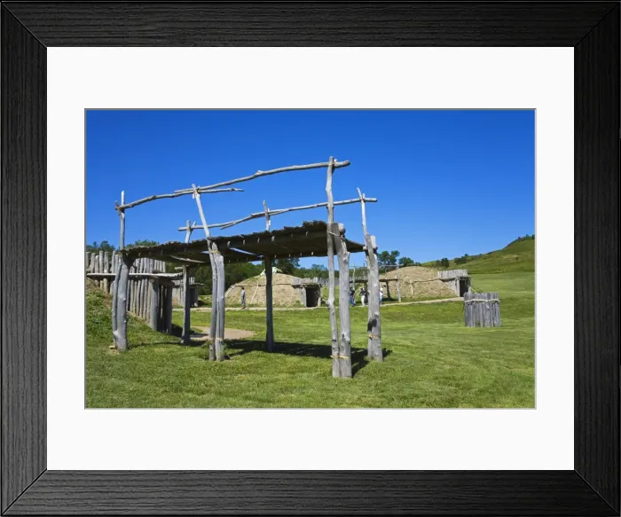 Framed Print : On-A-Slant Indian Village, Fort Lincoln State Park, Mandan, North Dakota Framed Print : On-A-Slant Indian Village, Fort Lincoln State Park, Mandan, North Dakota