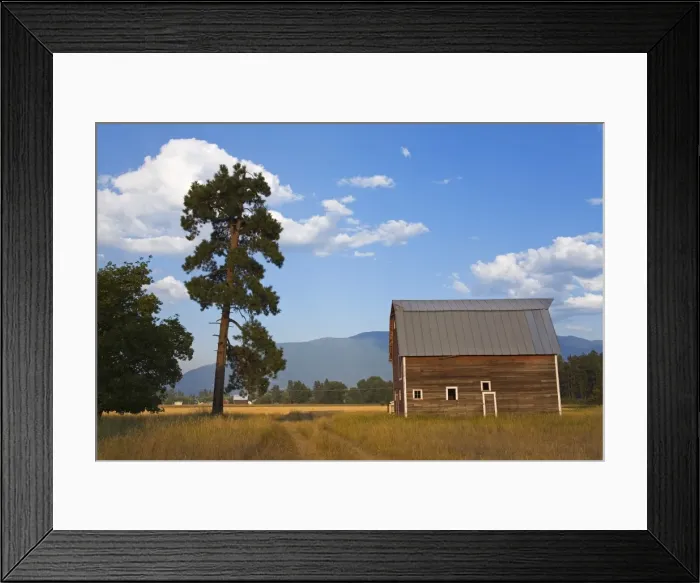 Framed Print : Barn near Kalispell, Montana, United States of America, North America Framed Print : Barn near Kalispell, Montana, United States of America, North America