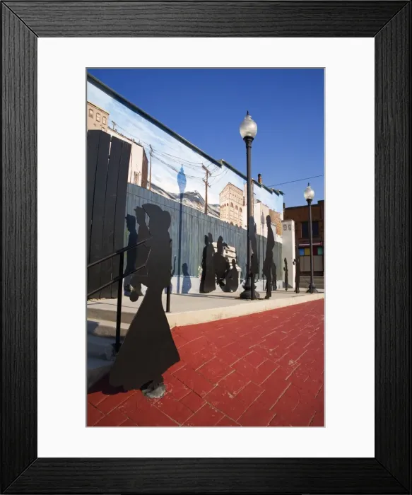 Framed Print : Copper Block Mural, National Historic District, Butte, Montana, United States of America Framed Print : Copper Block Mural, National Historic District, Butte, Montana, United States of America