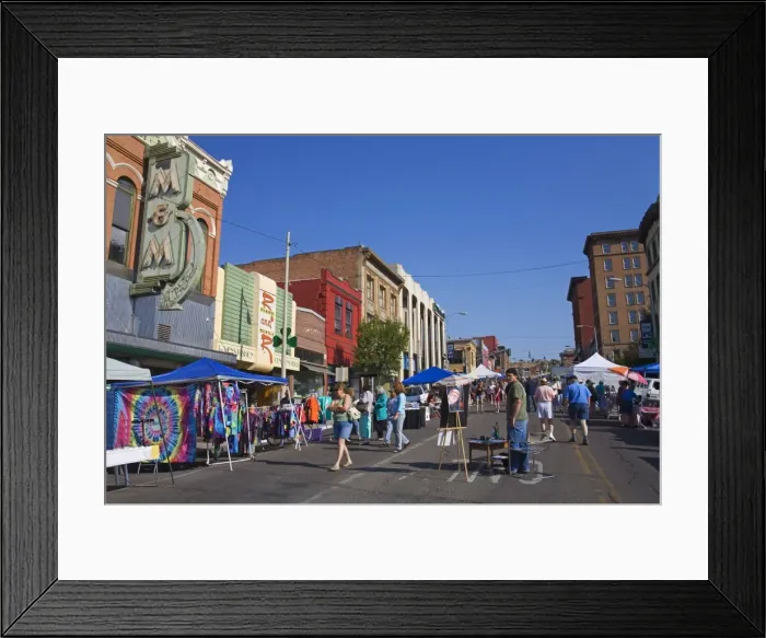 Framed Print : Farmers Market on Main Street, National Historic District, Butte, Montana Framed Print : Farmers Market on Main Street, National Historic District, Butte, Montana