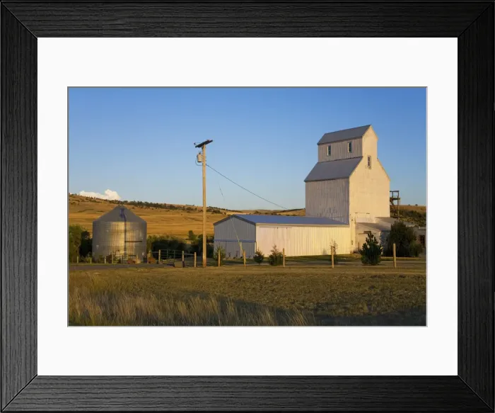Framed Print : Grain elevator near Bozeman, Montana, United States of America, North America Framed Print : Grain elevator near Bozeman, Montana, United States of America, North America
