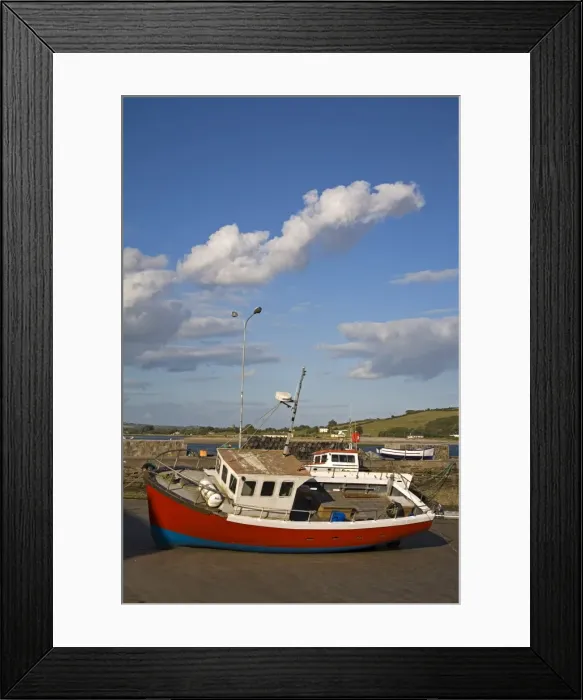 Framed Print : Boat, Youghal Town, County Cork, Munster, Republic of Ireland, Europe Framed Print : Boat, Youghal Town, County Cork, Munster, Republic of Ireland, Europe