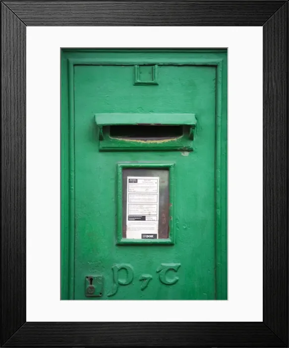 Framed Print : Post Box in Tipperary Town, County Tipperary, Munster, Republic of Ireland, Europe