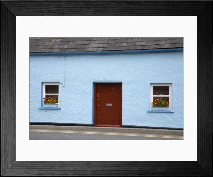 Framed Print : Blue cottage in Thomastown, County Kilkenny, Leinster, Republic of Ireland, Europe Framed Print : Blue cottage in Thomastown, County Kilkenny, Leinster, Republic of Ireland, Europe
