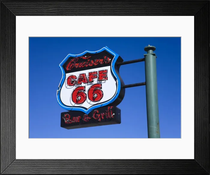 Framed Print : Cruisers Cafe, Williams, Route 66, Arizona, United States of America, North America Framed Print : Cruisers Cafe, Williams, Route 66, Arizona, United States of America, North America