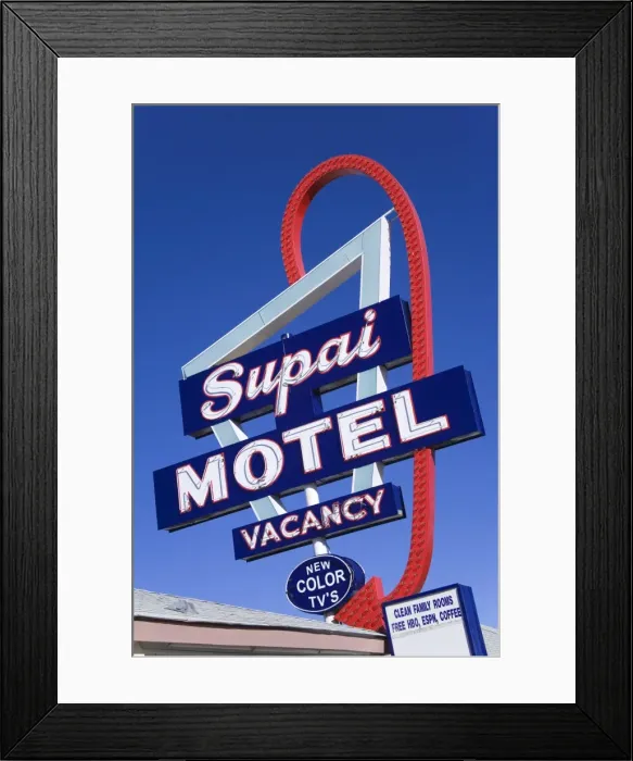 Framed Print : Supai Motel, Seligman, Arizona, United States of America, North America Framed Print : Supai Motel, Seligman, Arizona, United States of America, North America