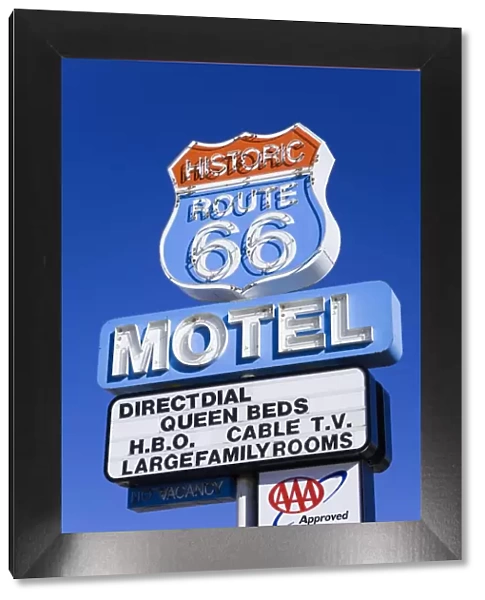 Route 66 Motel sign, Seligman, Arizona, United States of America, North America