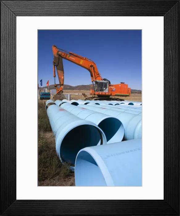 Framed Print : Pipe laying, Temecula Valley, Southern California, United States of America Framed Print : Pipe laying, Temecula Valley, Southern California, United States of America