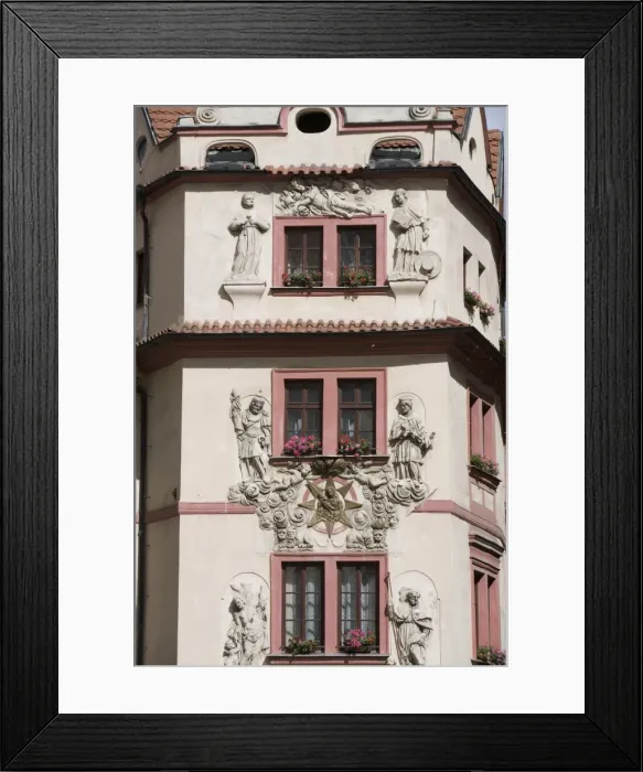 Framed Print : Decorative facade of house, Karlova, Old Town, Prague, Czech Republic, Europe Framed Print : Decorative facade of house, Karlova, Old Town, Prague, Czech Republic, Europe