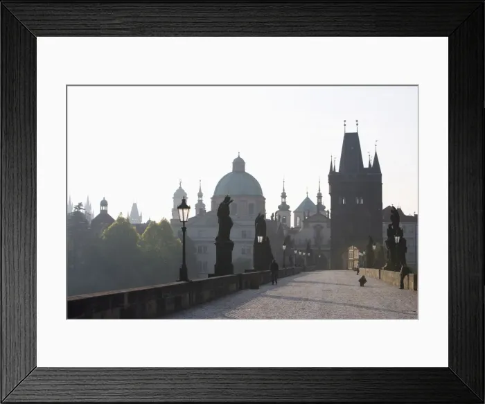 Framed Print : Morning light, Charles Bridge, UNESCO World Heritage Site, Church of St Framed Print : Morning light, Charles Bridge, UNESCO World Heritage Site, Church of St