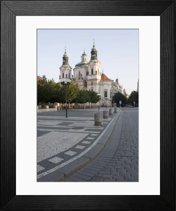 Framed Print : Church of St. Nicholas in early morning and deserted, Old Town Square, Old Town Framed Print : Church of St. Nicholas in early morning and deserted, Old Town Square, Old Town