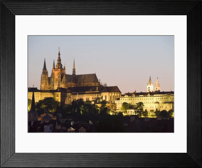 Framed Print : Evening, St. Vituss Cathedral, Royal Palace and Castle, UNESCO World Heritage Site Framed Print : Evening, St. Vituss Cathedral, Royal Palace and Castle, UNESCO World Heritage Site