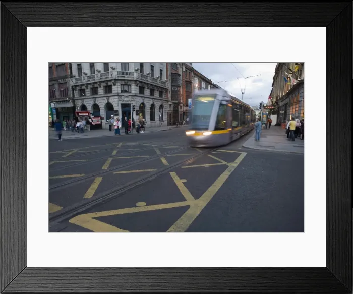 Framed Print : Tram crossing O Connell Street, Dublin, Republic of Ireland, Europe Framed Print : Tram crossing O Connell Street, Dublin, Republic of Ireland, Europe