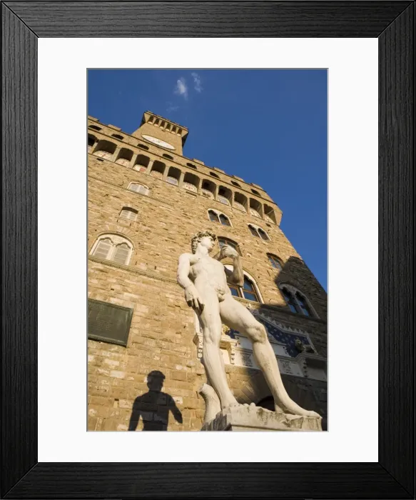 Framed Print : Statue of David, in front of Palazzo Vecchio, Piazza della Signoria, Florence Framed Print : Statue of David, in front of Palazzo Vecchio, Piazza della Signoria, Florence