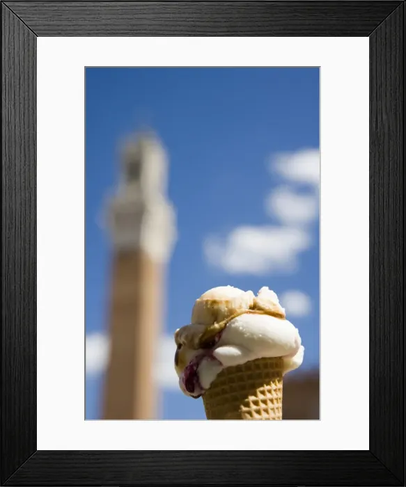 Framed Print : Ice cream in Siena, Tuscany, Italy, Europe
