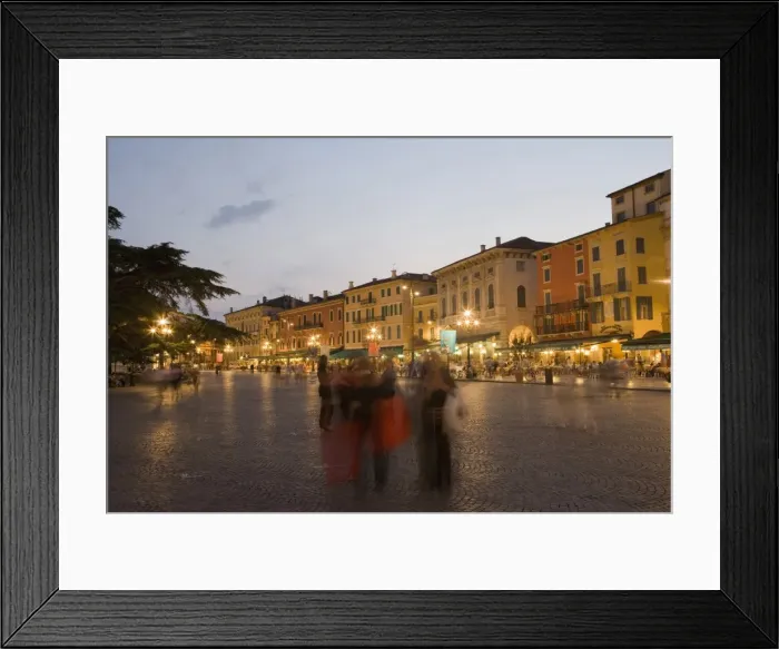 Framed Print : Piazza Bra in the evening, Verona, Veneto, Italy, Europe